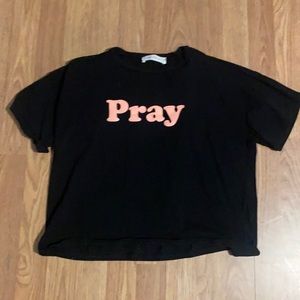 Boutique Cropped Pray Tee